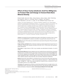 Effect of Once-Yearly Zoledronic Acid Five Milligrams on Fracture