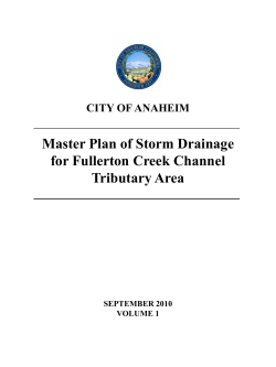 Master Plan of Storm Drainage for Fullerton Creek