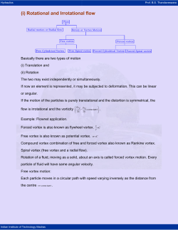 (i) Rotational and Irrotational flow