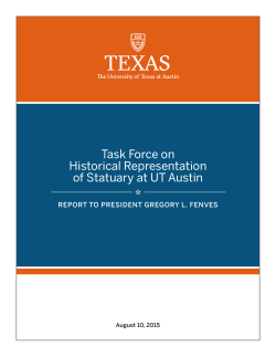 Task Force on Historical Representation of Statuary at UT Austin