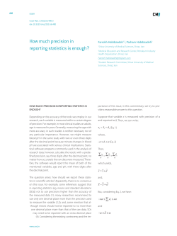 How much precision in reporting statistics is