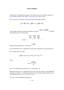 Series Solutions