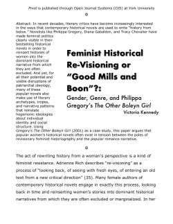 Feminist Historical Re-Visioning or &ldquo;Good Mills and Boon&rdquo;?: