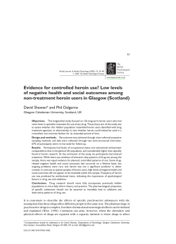 Evidence for Controlled Heroin Use? (PDF
