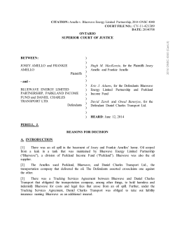 Amello v. Bluewave Energy Limited Partnership, 2014