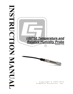 HMP60 Temperature and Relative Humidity Probe
