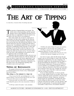 FCS2-103: The Art of Tipping - UK College of Agriculture