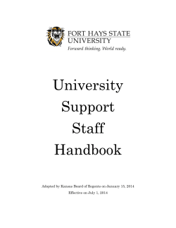 University Support Staff Handbook
