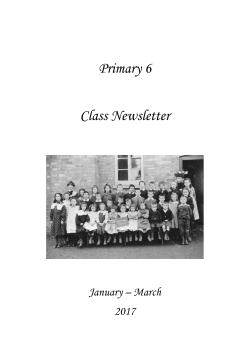 P6 Newsletter Jan-Mar 2017 - St Joseph`s Primary School