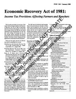 Economic Recovery Act of 1981