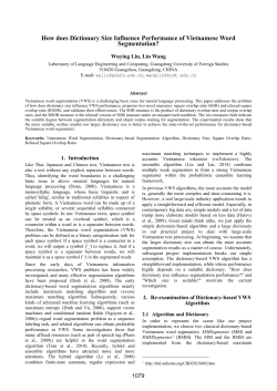 How does Dictionary Size Influence Performance of Vietnamese