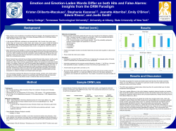 Emotion and Emotion-Laden Words Differ on both Hits and False