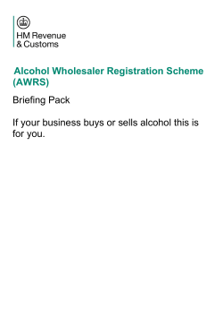 AWRS briefing pack - Wine and Spirit Trade Association