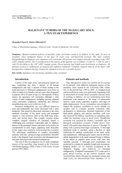 malignant tumors of the maxillary sinus. a ten