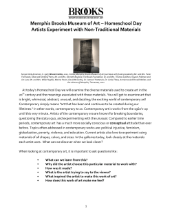 Memphis Brooks Museum of Art &ndash; Homeschool Day Artists