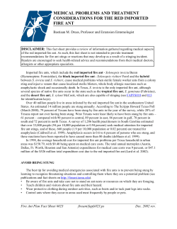 medical problems and treatment considerations for the red imported
