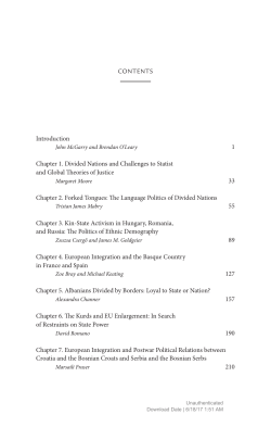 CONTENTS Introduction 1 Chapter 1. Divided Nations and