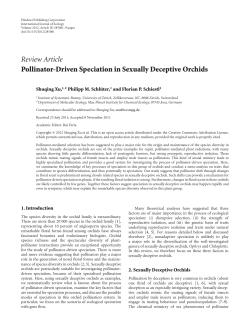 Pollinator-Driven Speciation in Sexually Deceptive Orchids