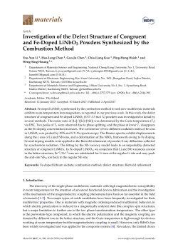 Investigation of the Defect Structure of Congruent and Fe