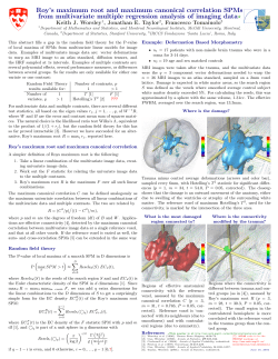 Roy`s maximum root and maximum canonical correlation SPMs from
