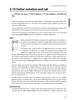 2.13 Guitar notation and tab