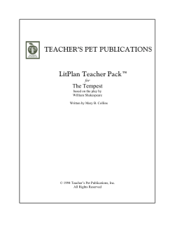 TEACHER`S PET PUBLICATIONS LitPlan Teacher Pack