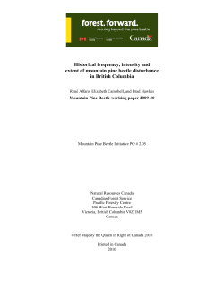 Historical frequency, intensity and extent of mountain pine