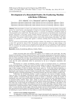 Development of a Household Poultry De-Feathering