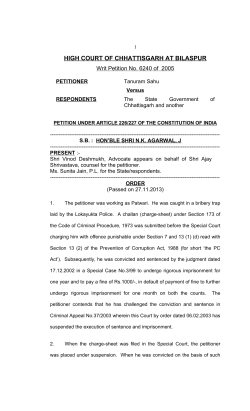 employee who has been convicted on the charge of corruption no