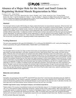 Absence of a Major Role for the Snai1 and Snai3