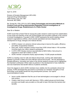 surveying - Association of Clinical Research Organizations