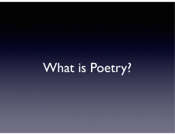 What is Poetry? - Bellflowerhigh.org