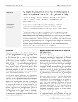 PII signal transduction proteins: pivotal players in post