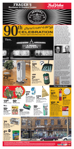 Anniversary - Frager`s Hardware