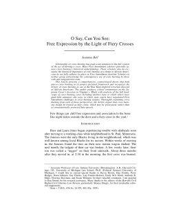 O Say, Can You See: Free Expression by the Light of Fiery Crosses