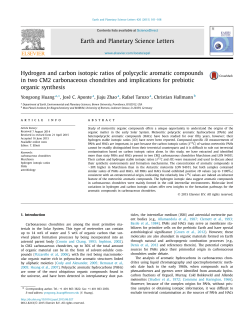 Hydrogen and carbon isotopic ratios of polycyclic aromatic