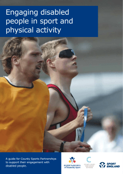 Engaging disabled people in sport and physical activity