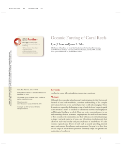 Oceanic Forcing of Coral Reefs