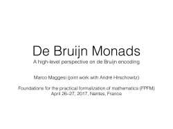 A high-level perspective on de Bruijn encoding