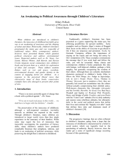 An Awakening to Political Awareness through Children`s Literature