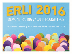 Inclusion: Fostering New Thinking and Solutions for ERGs