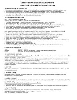 LIBERTY SWING DANCE CHAMPIONSHIPS