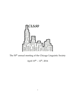 CLS 50 - the chicago linguistic society