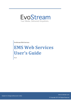 EMS Web Services User`s Guide