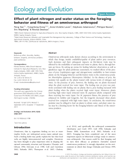 Effect of plant nitrogen and water status on the foraging behavior