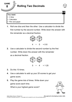 Rolling Two Decimals