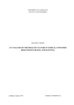 an analysis of the role of culture in ethical consumer behaviour in