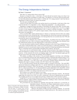 The Energy Independence Solution - International Association for