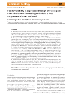 Food availability is expressed through physiological stress