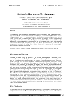 Ontology building process: The wine domain